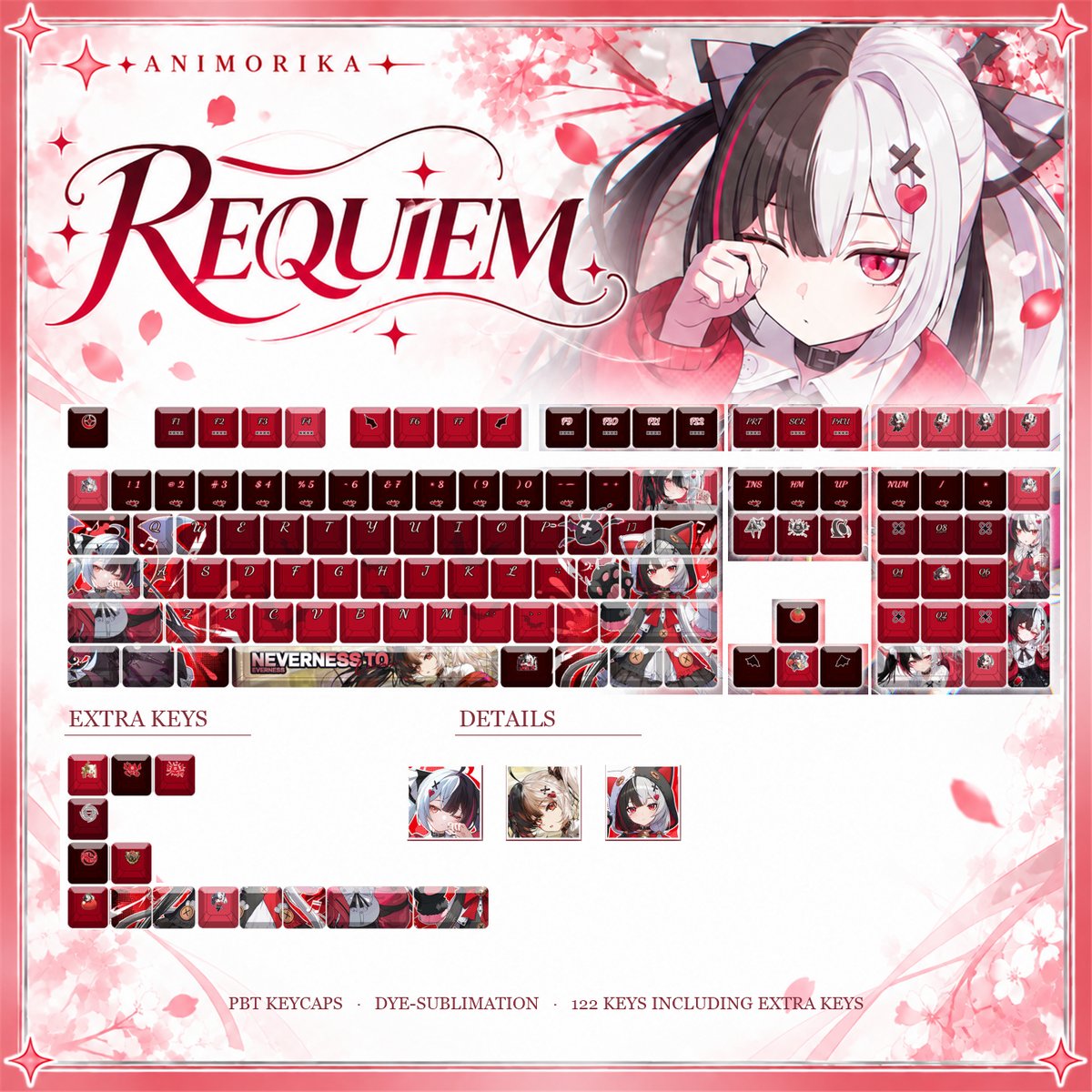 Requiem — Neverness to Everness 122-Key PBT Dye-Sub Keycap Set