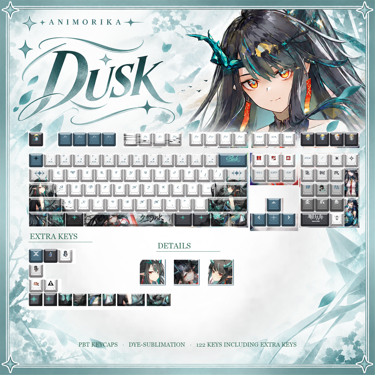 Dusk — Arknights 122-Key PBT Dye-Sub Keycap Set