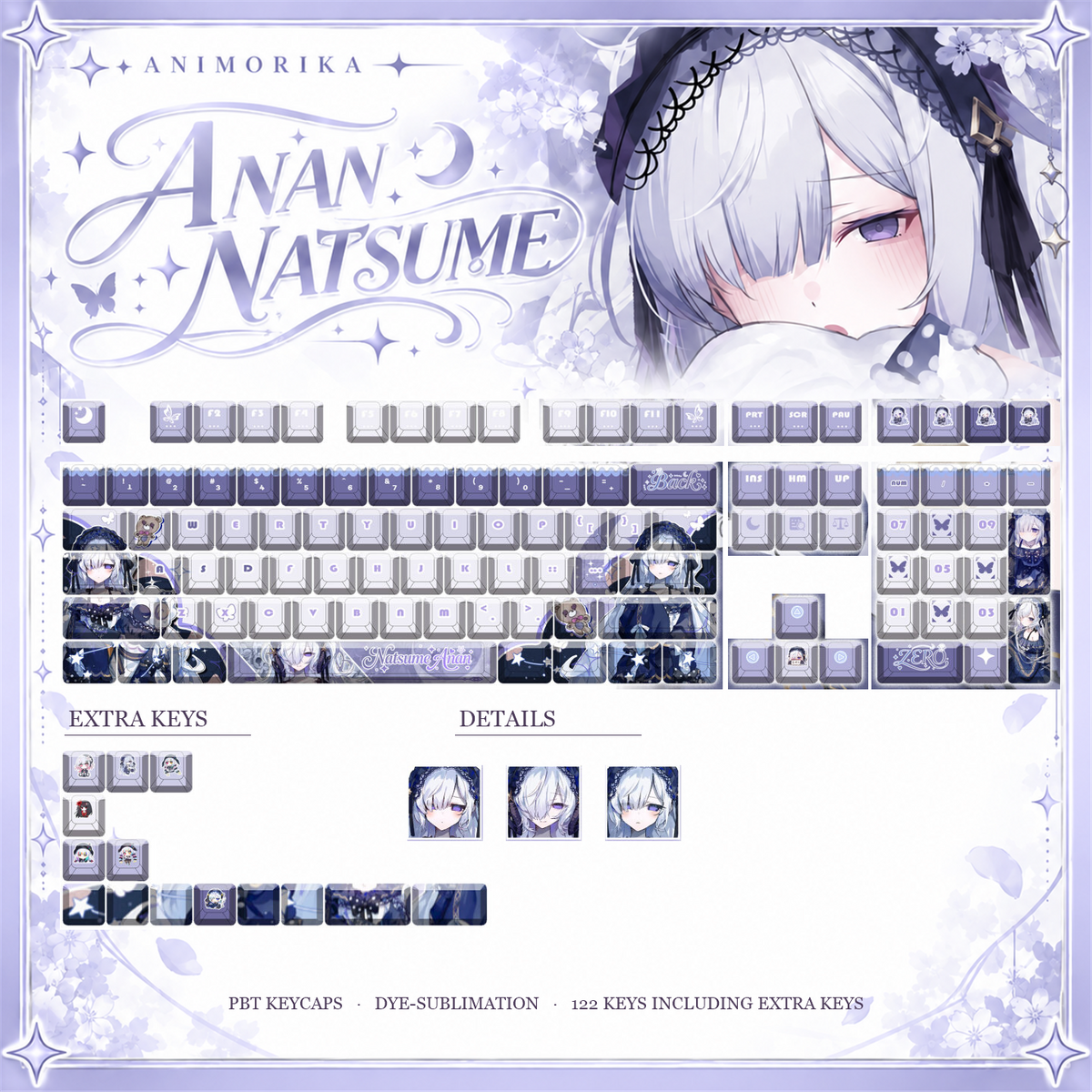 Natsume An'an — Magical Girl Witch Trials 122-Key PBT Dye-Sub Keycap Set