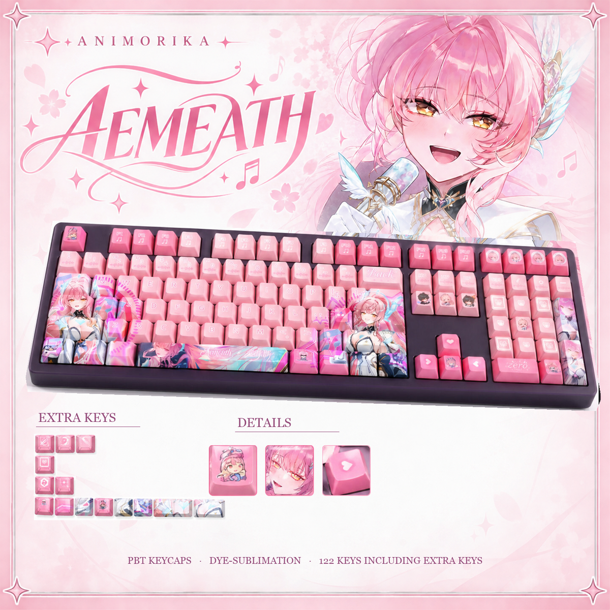 Amis — Wuthering Waves 122-Key PBT Dye-Sub Keycap Set