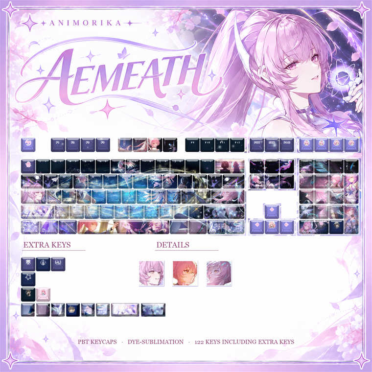 Amis Cosmic Echo — Wuthering Waves 122-Key PBT Dye-Sub Keycap Set