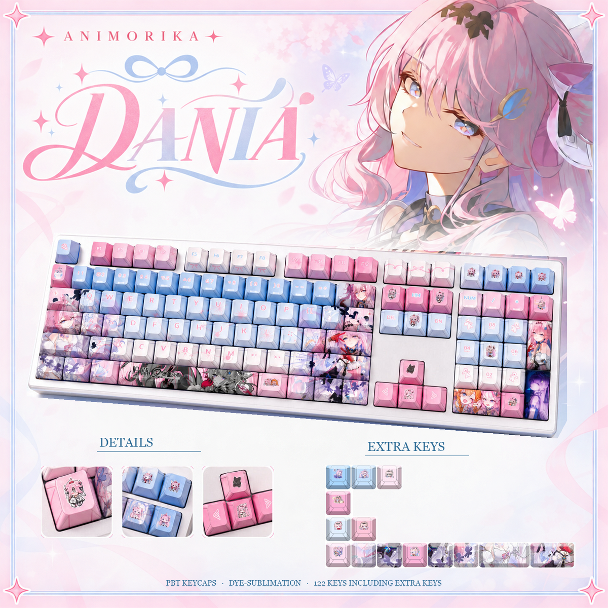 Dania — Wuthering Waves 122-Key PBT Dye-Sub Keycap Set