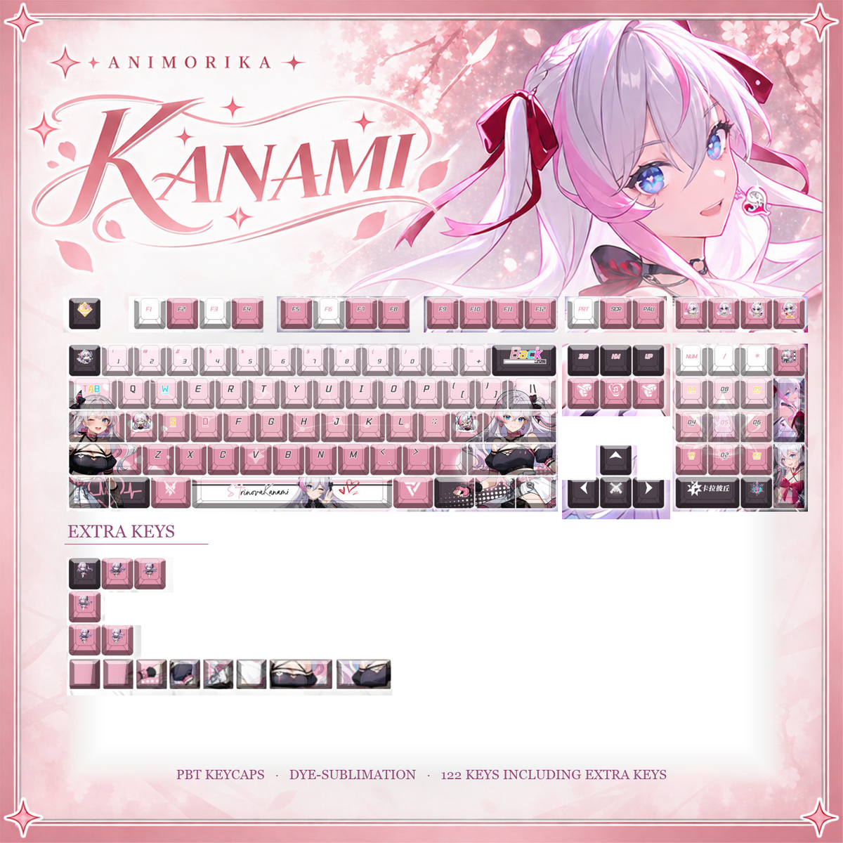 Kanami — Strinova 122-Key PBT Dye-Sub Keycap Set