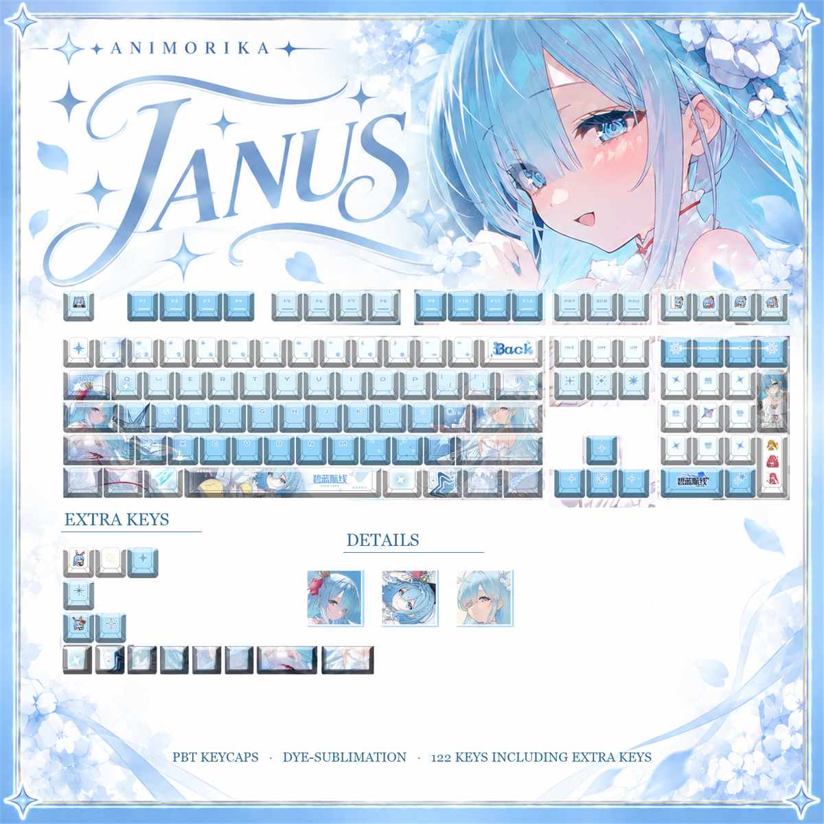 Janus — Azur Lane 122-Key PBT Dye-Sub Keycap Set