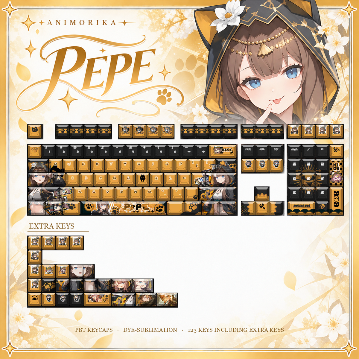 Pepe — Arknights 133-Key PBT Dye-Sub Keycap Set
