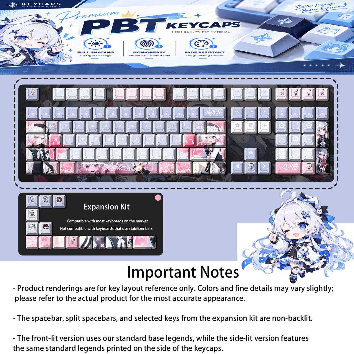 Emma Sakuraba — Magical Girl Witch Trials 122-Key PBT Dye-Sub Keycap Set