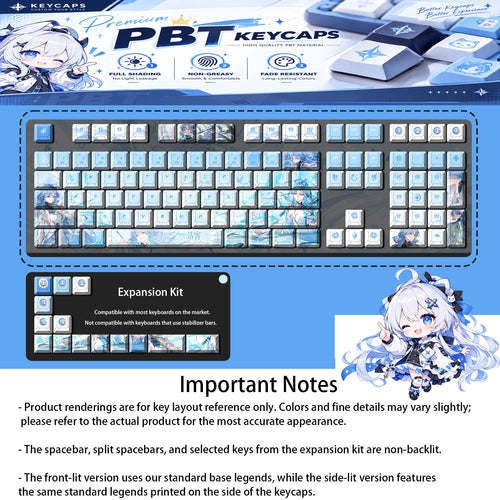 Qingxiao Aqua Stream — Wuthering Waves 122-Key PBT Keycap Set