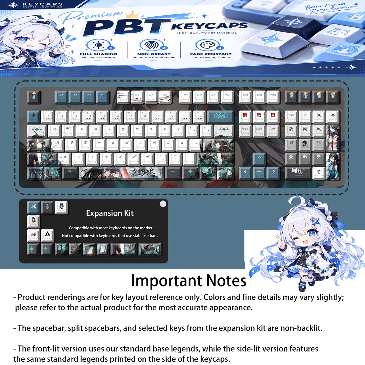 Dusk — Arknights 122-Key PBT Dye-Sub Keycap Set