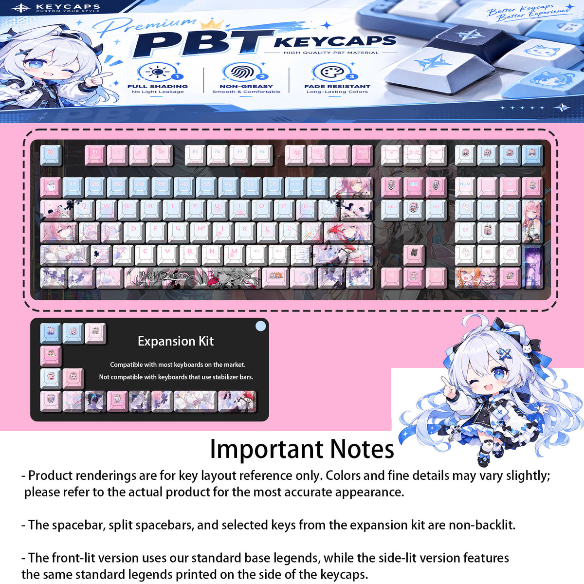 Dania — Wuthering Waves 122-Key PBT Dye-Sub Keycap Set
