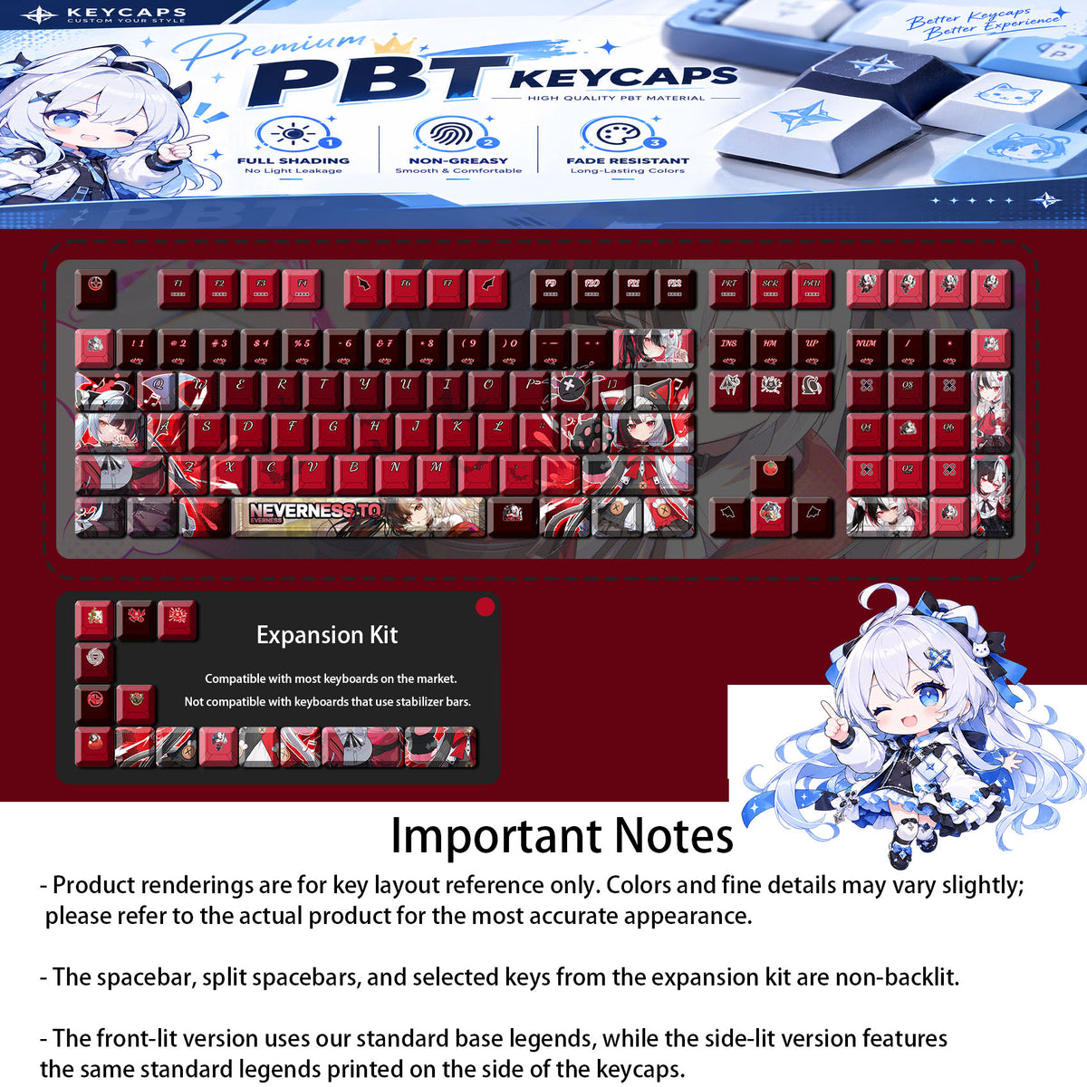 Requiem — Neverness to Everness 122-Key PBT Dye-Sub Keycap Set