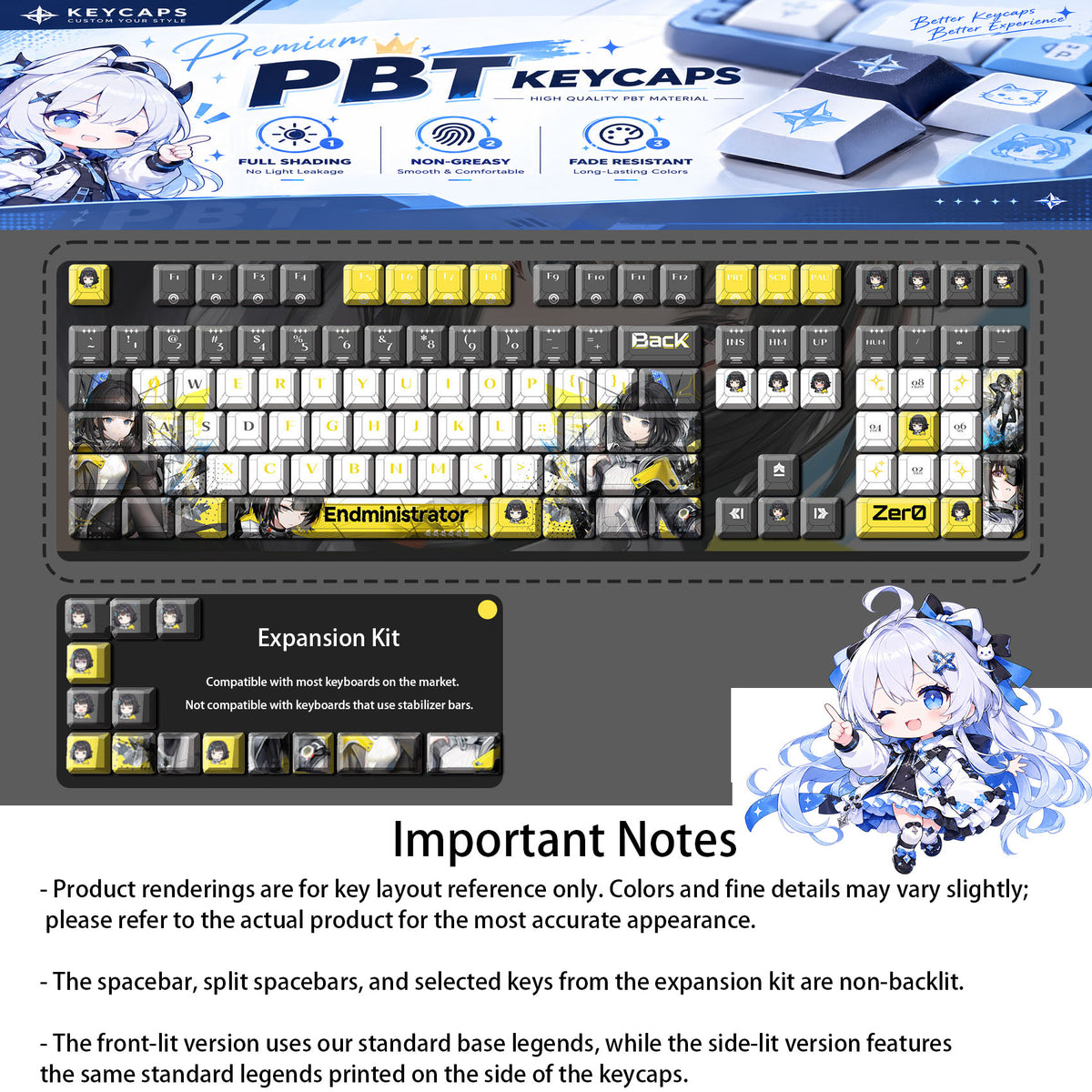 Endministrator — Arknights: Endfield 122-Key PBT Dye-Sub Keycap Set