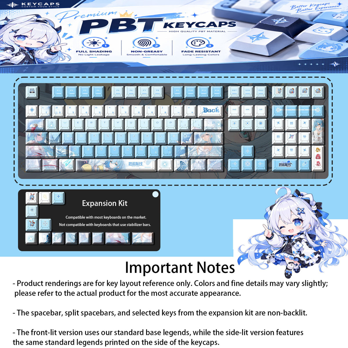 Janus — Azur Lane 122-Key PBT Dye-Sub Keycap Set