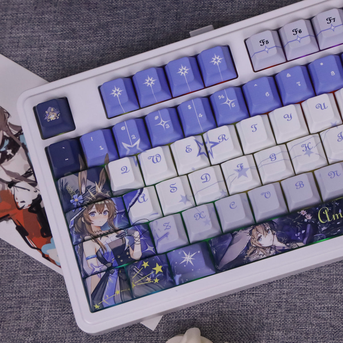 Amiya Starlight Symphony — Arknights 122-Key PBT Dye-Sub Keycap Set