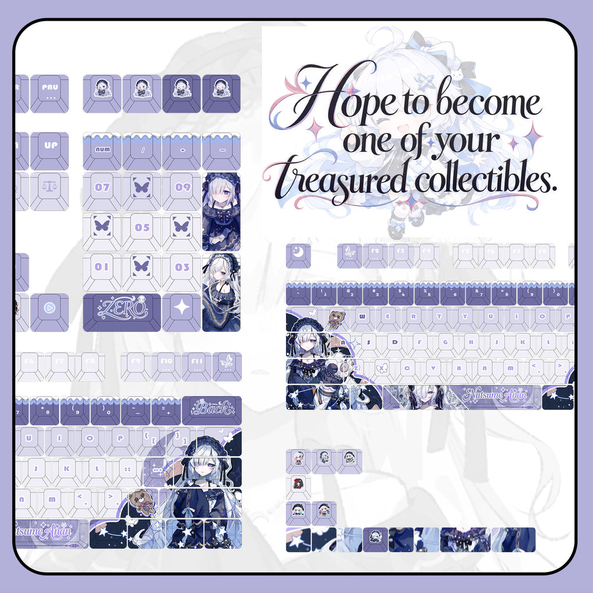 Natsume An'an — Magical Girl Witch Trials 122-Key PBT Dye-Sub Keycap Set