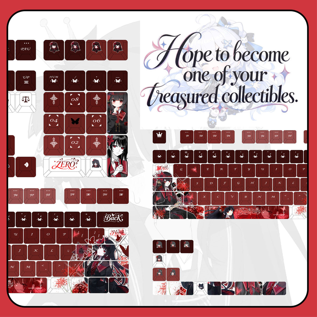 Hiiro Nikaido — Magical Girl Witch Trials 122-Key PBT Dye-Sub Keycap Set