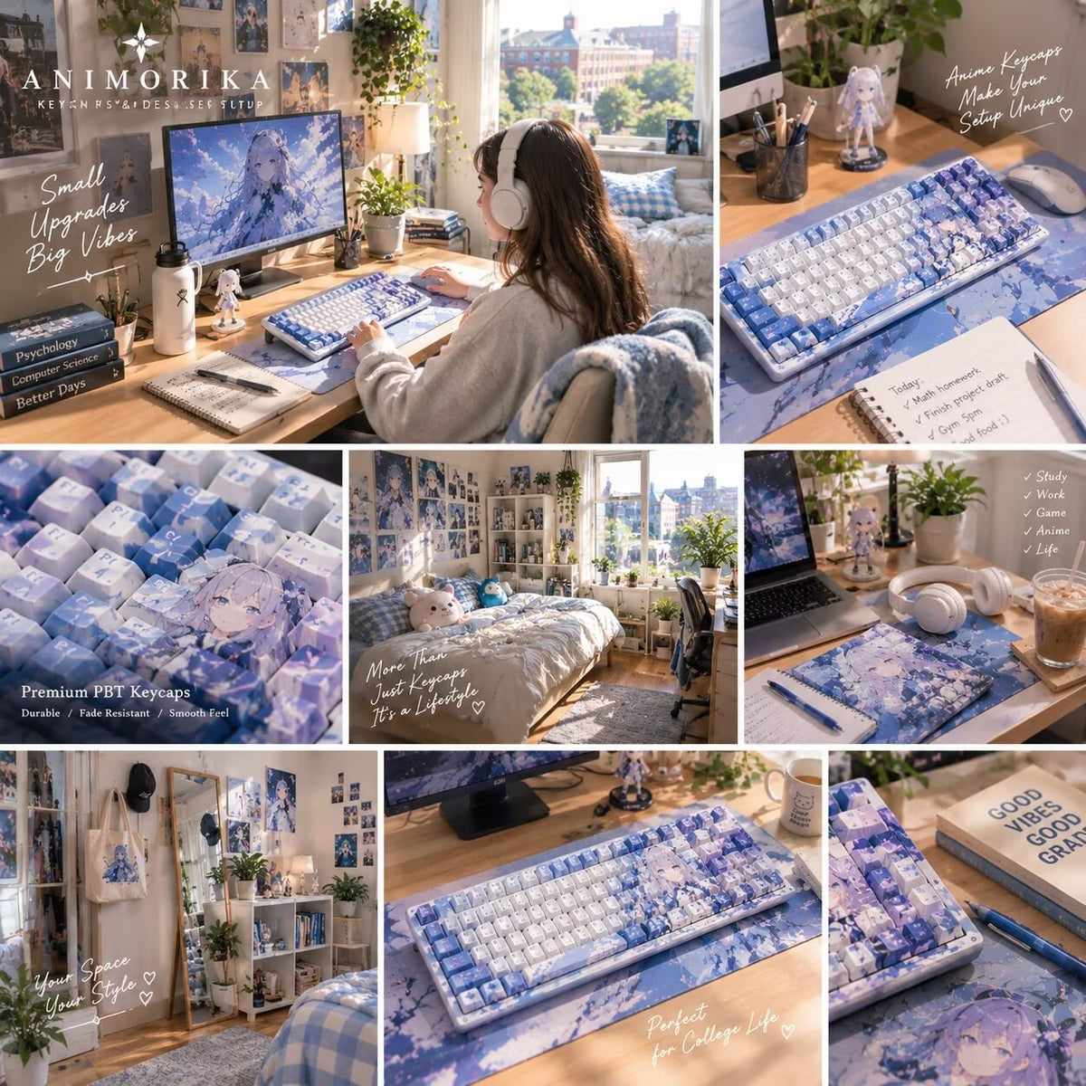Anime keycap desk inspiration