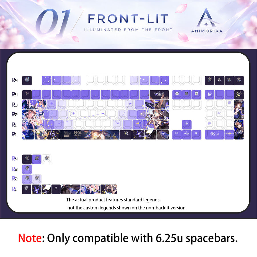 Amiya Starlight Symphony — Arknights 122-Key PBT Dye-Sub Keycap Set