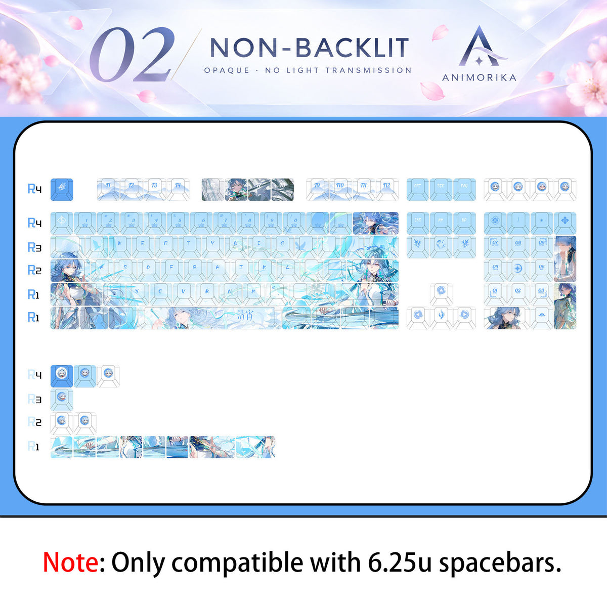 Non-Backlit keycap
