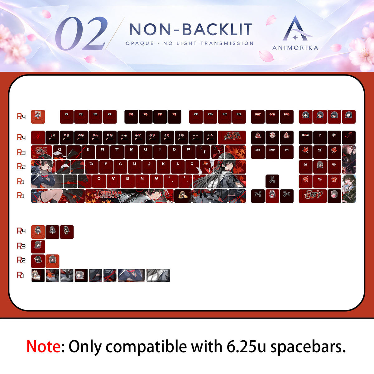 Non-Backlit keycap
