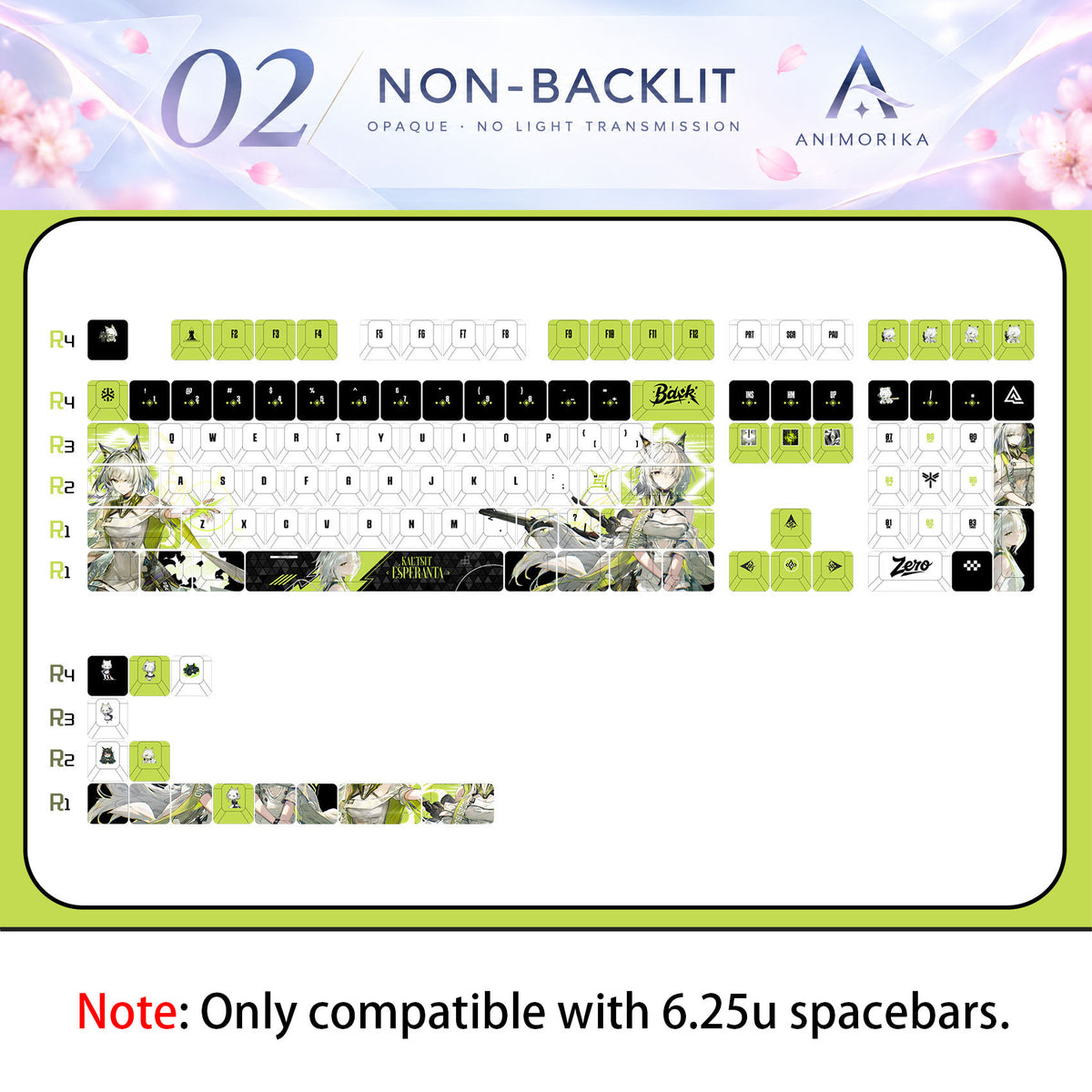 Kal'tsit Esperanta — Arknights 122-Key PBT Dye-Sub Keycap Set