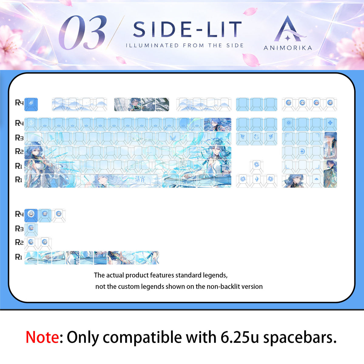 Qingxiao Aqua Stream — Wuthering Waves 122-Key PBT Keycap Set