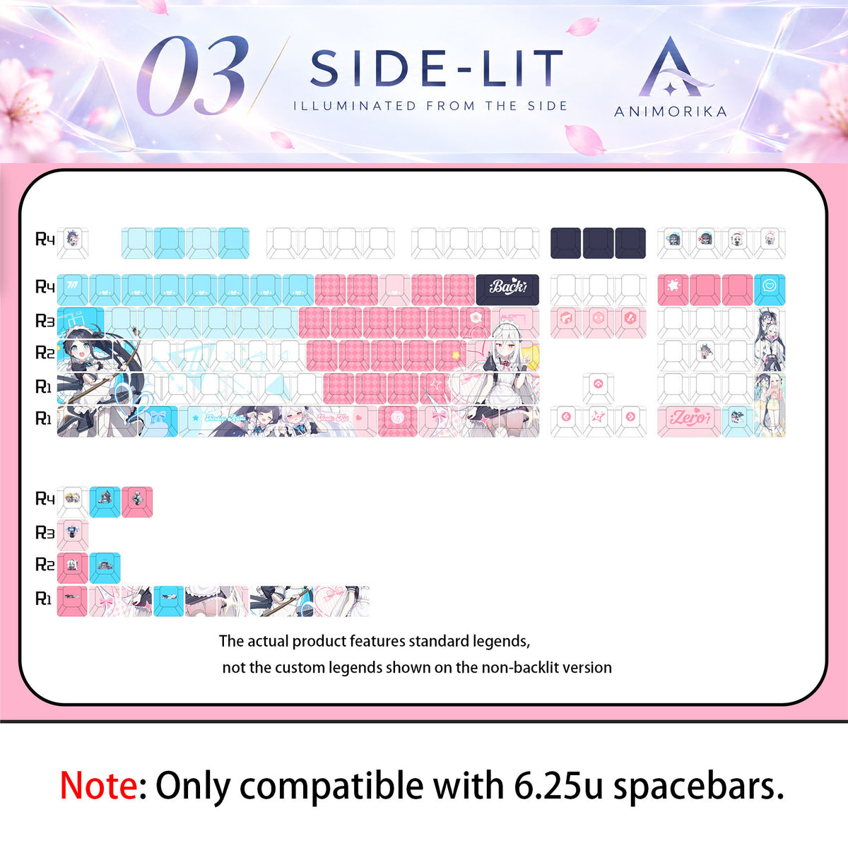 Alice & Kei — Blue Archive 122-Key PBT Dye-Sub Keycap Set