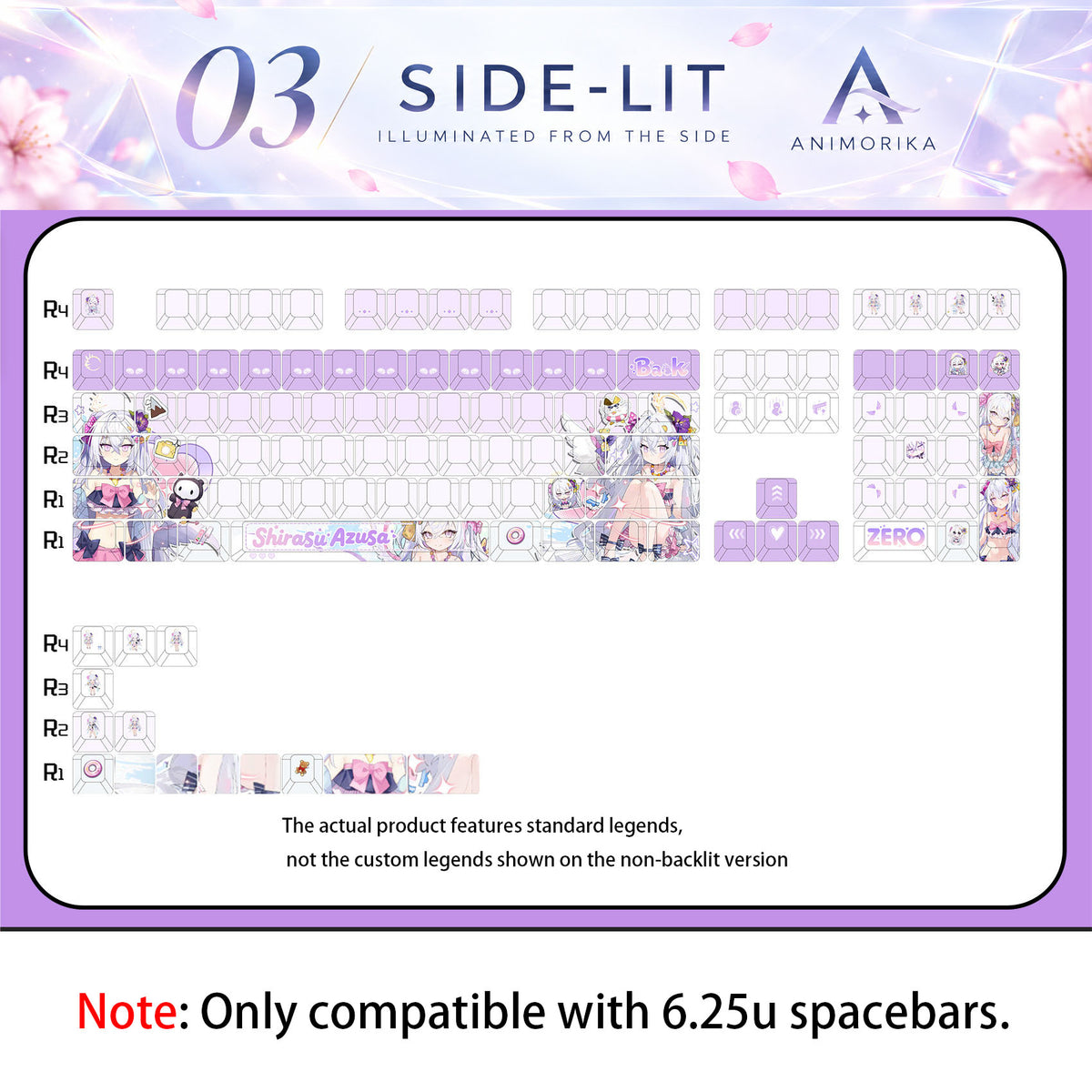 Shirasu Azusa — Blue Archive 122-Key PBT Dye-Sub Keycap Set