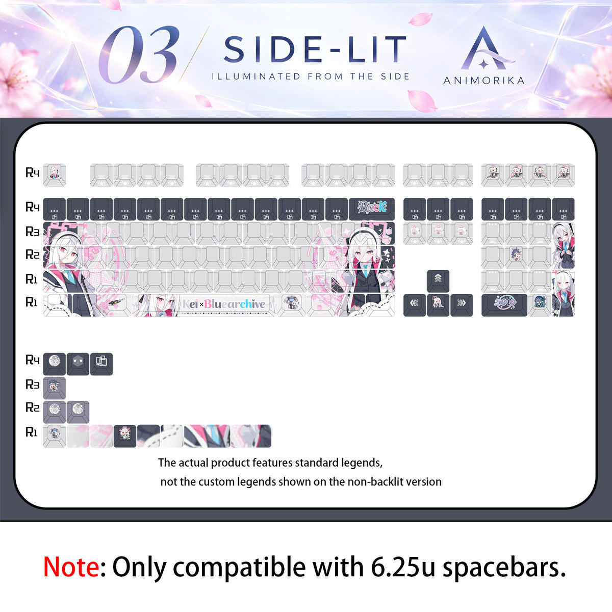 Kei — Blue Archive 122-Key PBT Dye-Sub Keycap Set