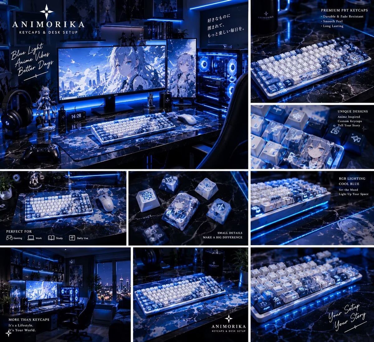 Anime keycap desk inspiration