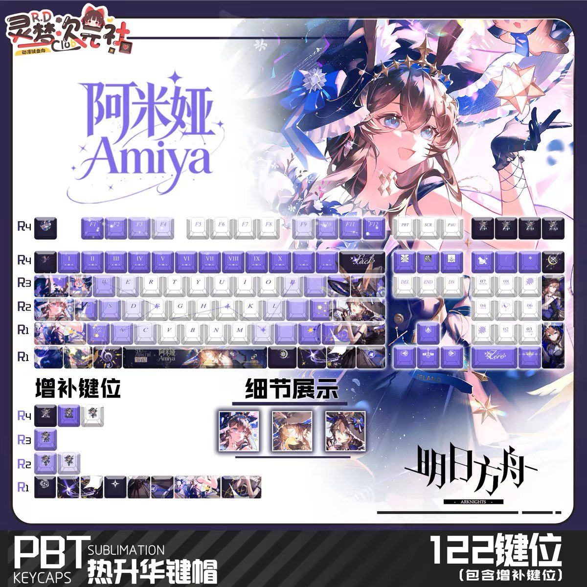 Zhuang Fangyi PBT Dye-Sublimation Keycap Set (122 Keys)
